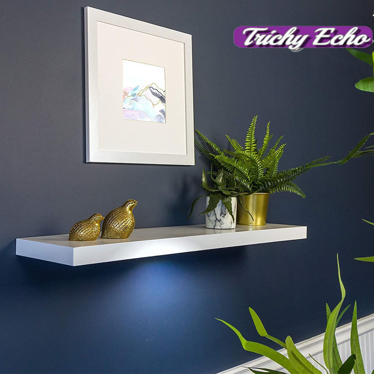 Trichy Echo Modern Floating Shelf, 36 In, White Wayfair Canada